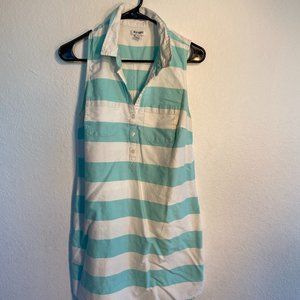 Old Navy shirt dress sz Medium blue stripe sleeveless
